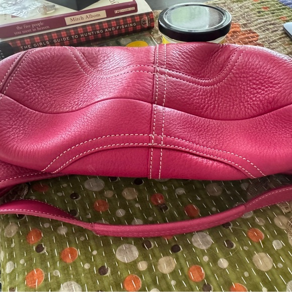 Coach Pebbled Leather K04S-4292 Pink Hobo Shoulder Bag - Picture 3 of 6